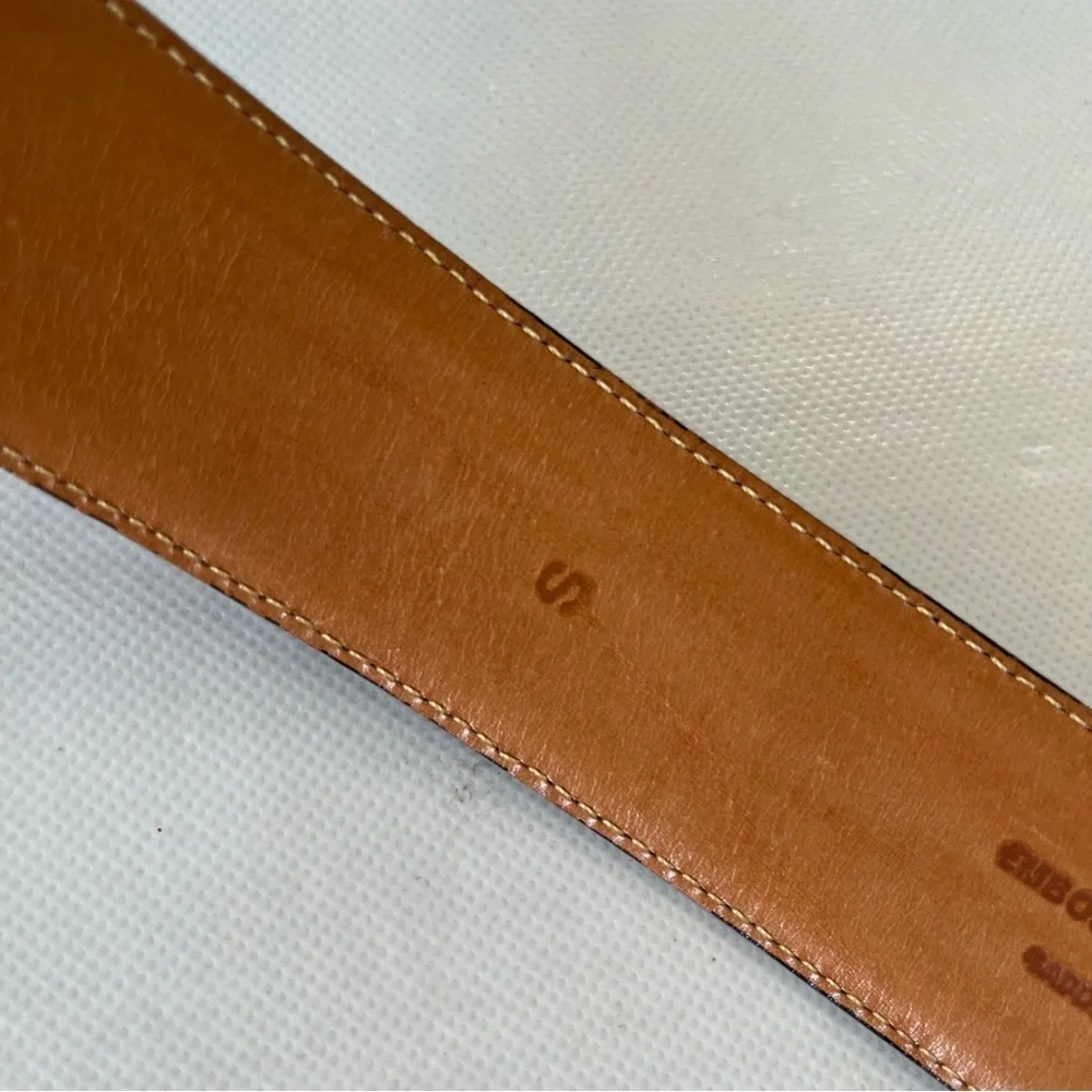 Vintage Brighton Embossed Leather Black Belt